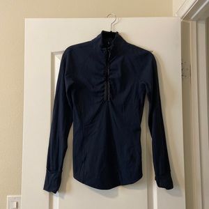 Dark Navy Blue Lululemon women’s fitted top, size 6